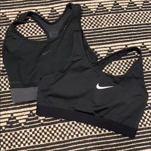Two Nike sports bras
